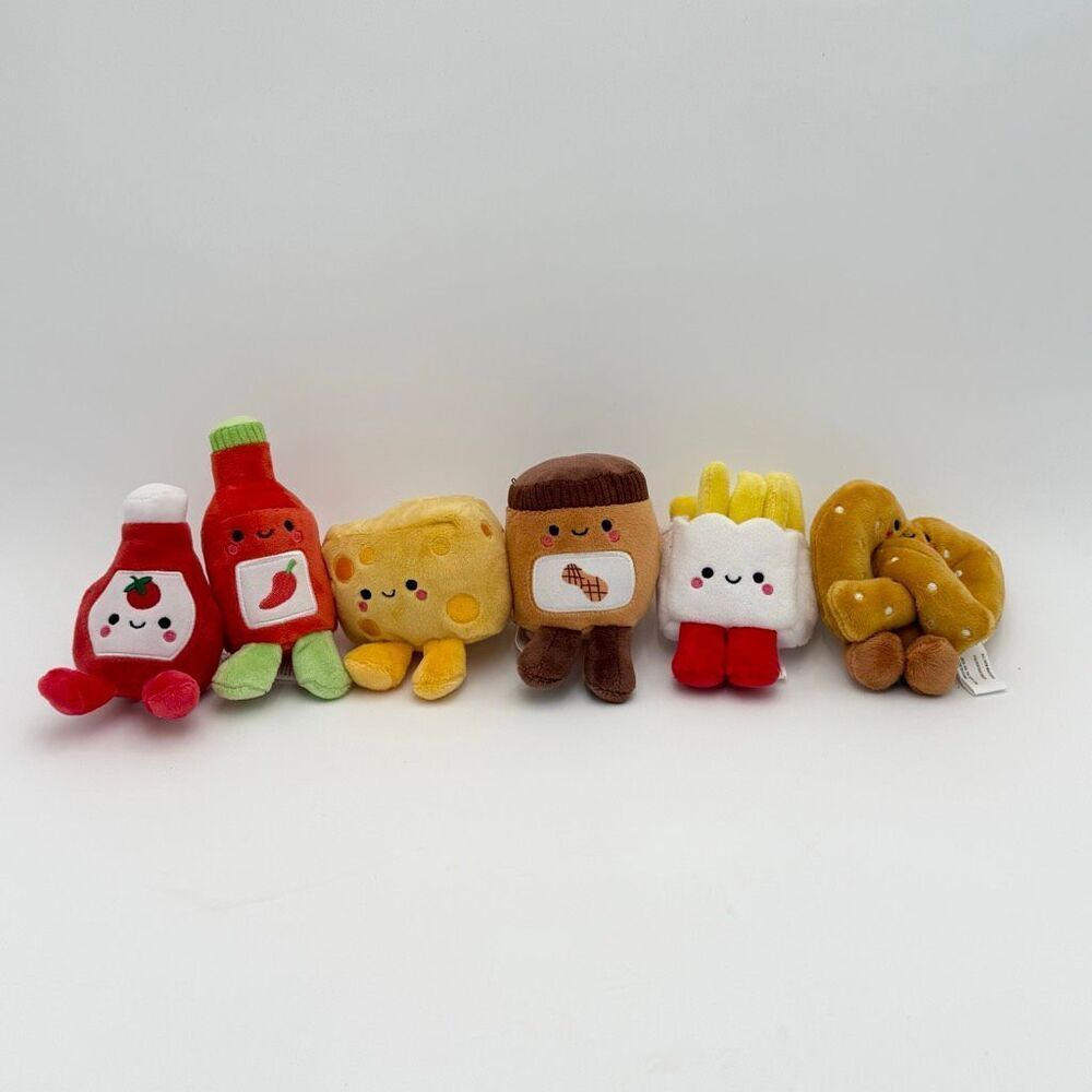 Hallmark Lot of 6 Better Together Magnetic Plush Pals 4-5” Each Ketchup Cheese P